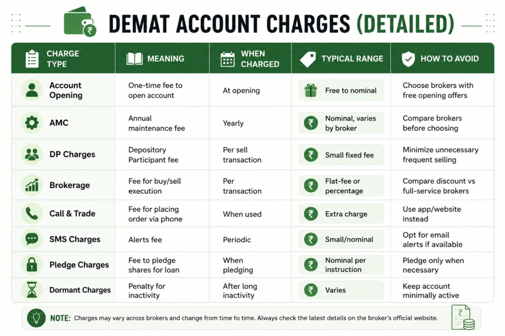 Demat account Charges