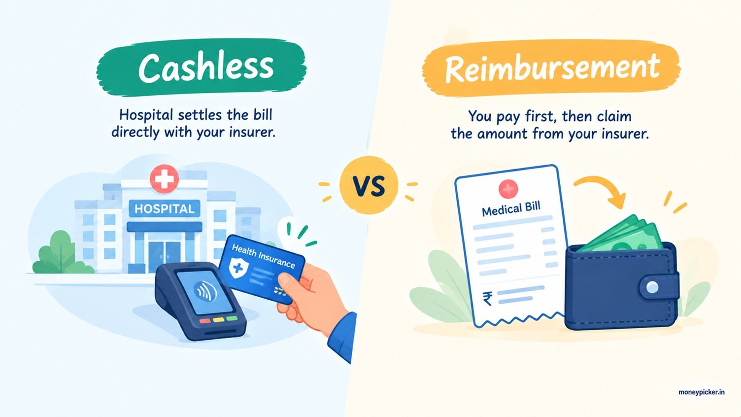 Cashless vs Reimbursement Explained