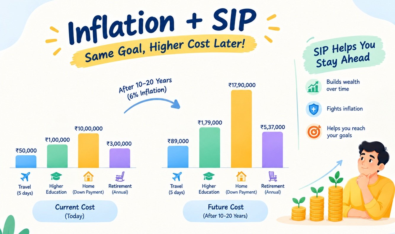 Inflation vs SIP-Growing Toward Goals