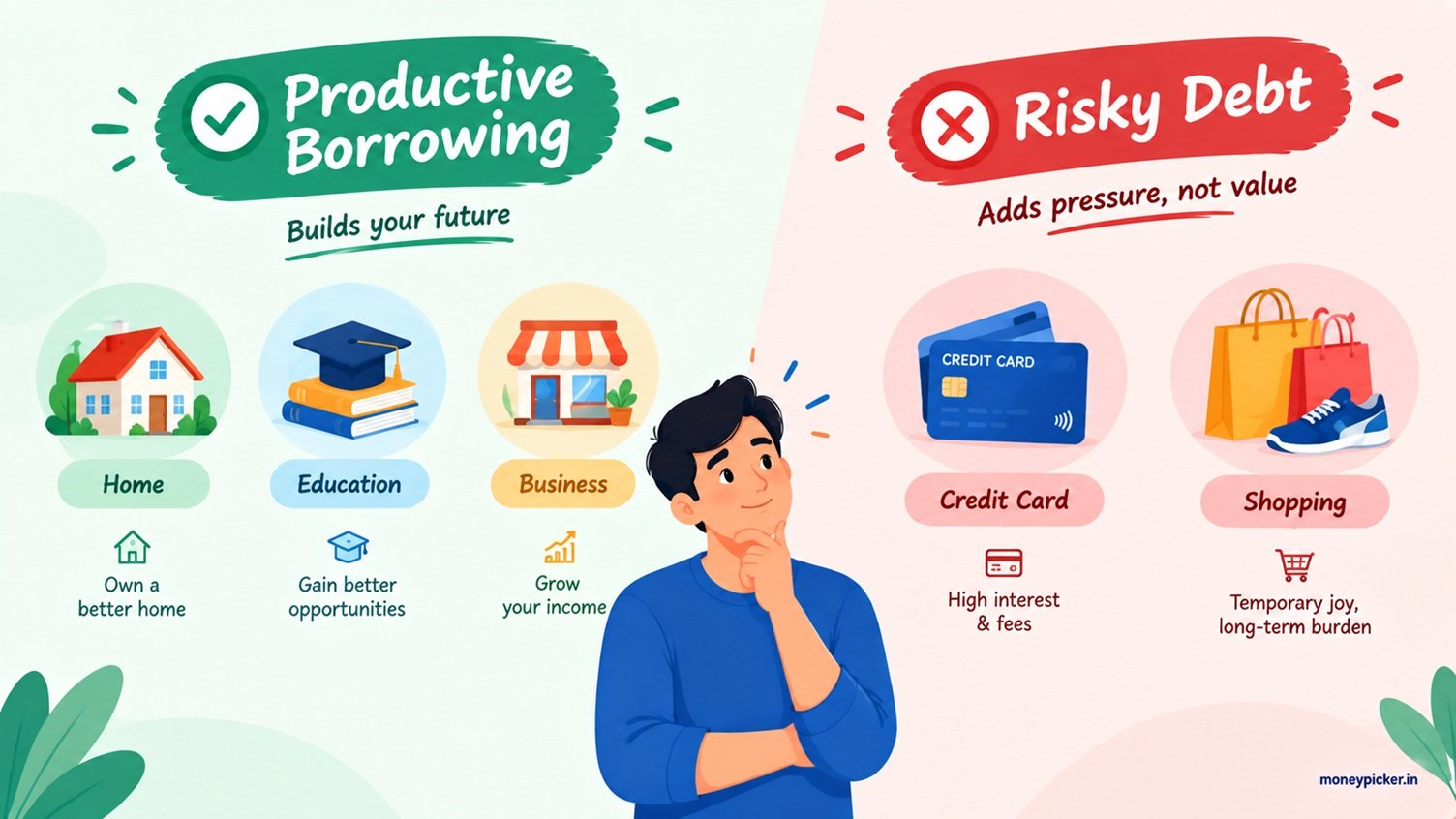 Productive Borrowing vs Risky Debt