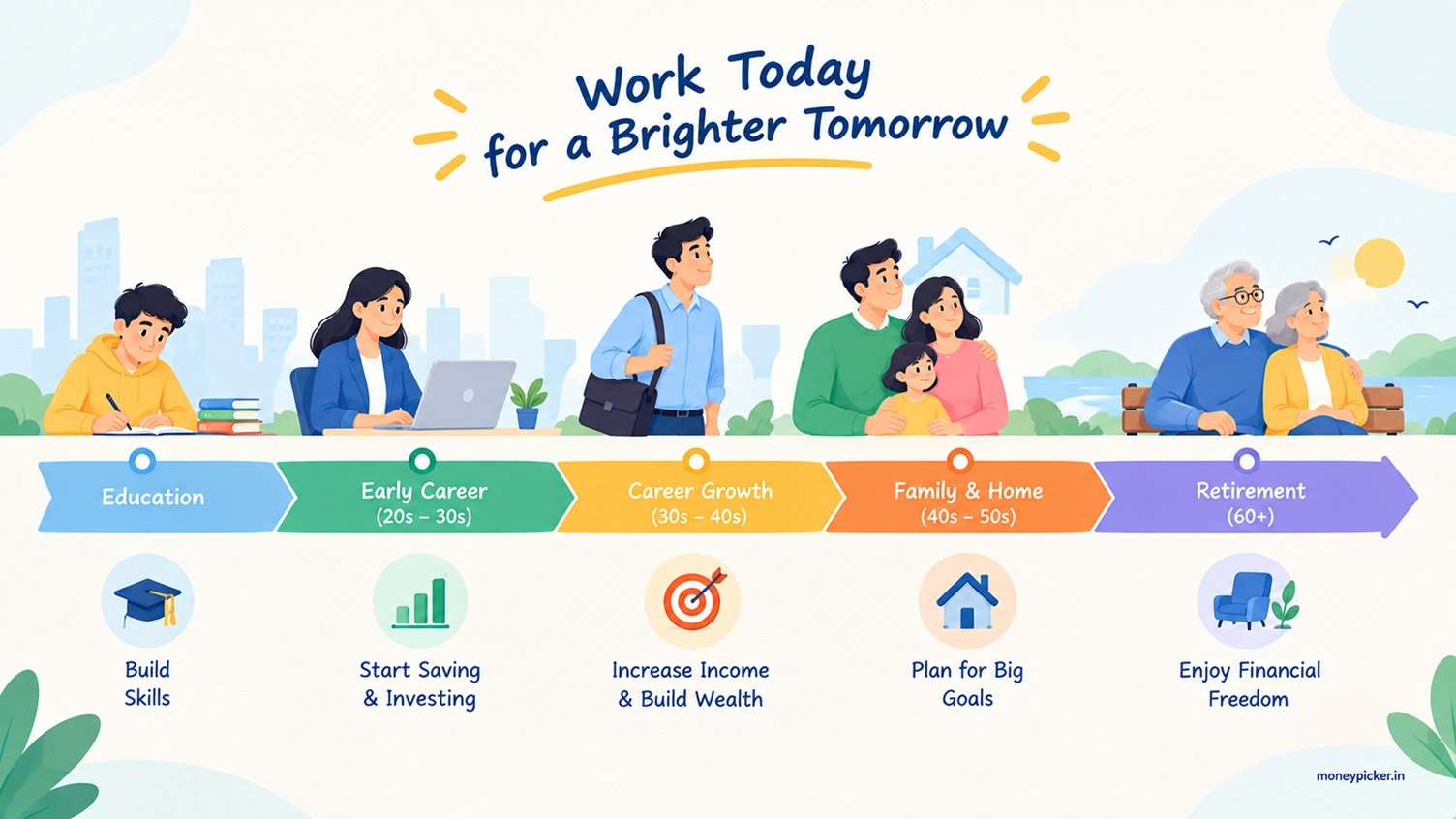 retirement journey working years se retirement tak